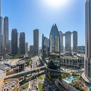  شقة Holistay Luxury Homes - Burj Khalifa View - Direct Access Mall